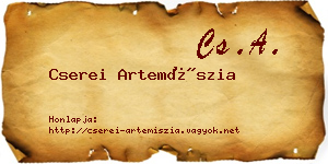 Cserei Artemíszia névjegykártya